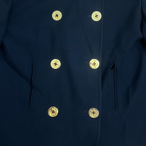 Lauren Ralph Lauren Nautical Blazer Jacket Womens 6 Navy Blue Gold Buttons - Picture 3 of 5